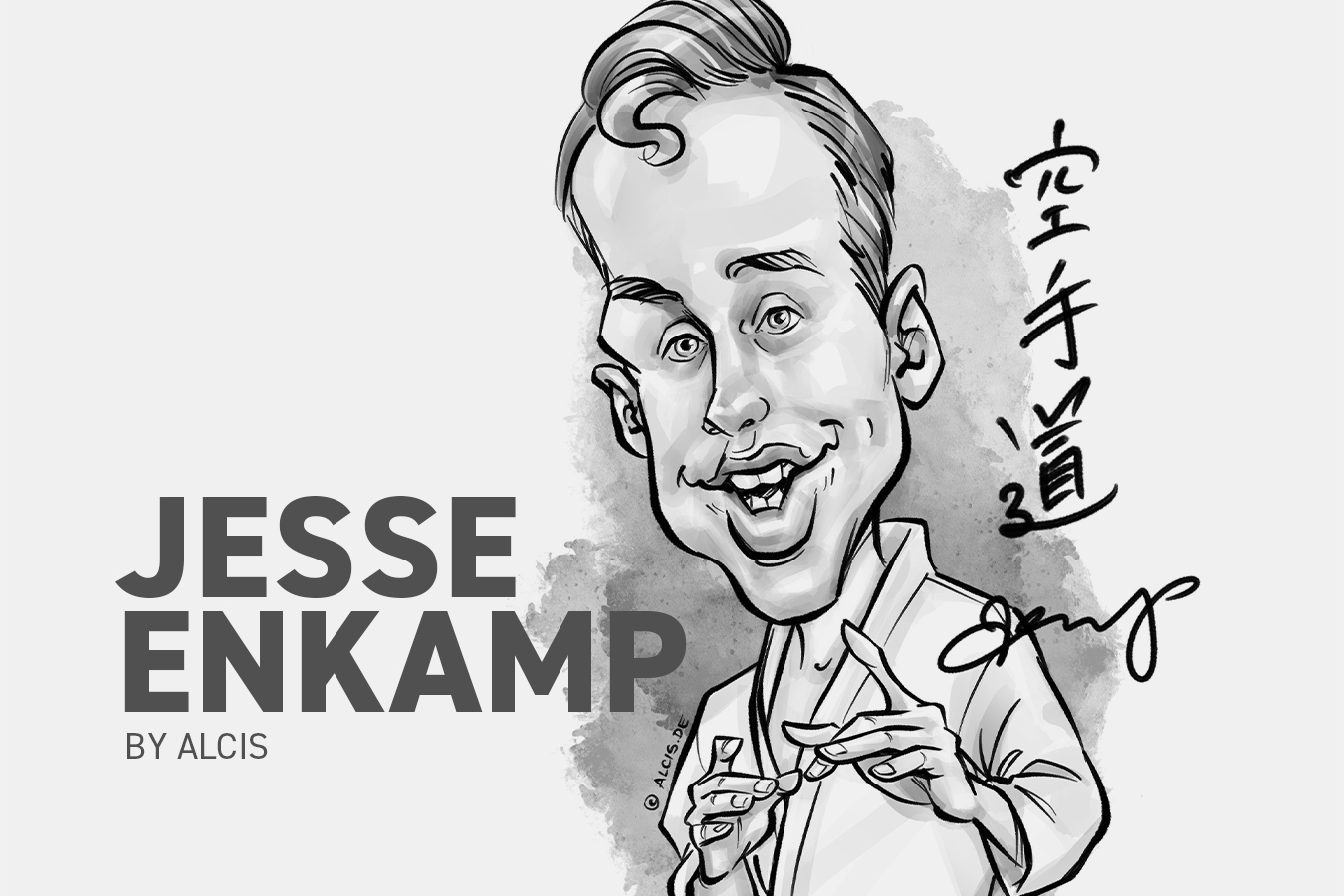 Jesse Enkamp Karikatur by Alcis